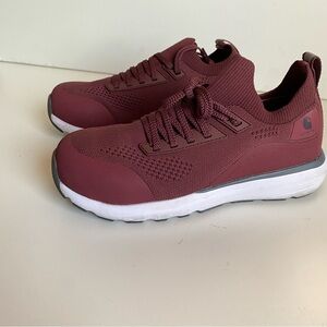 Carhartt Women's Burgundy Safety Work Sneakers Size 6 Comp. Toe